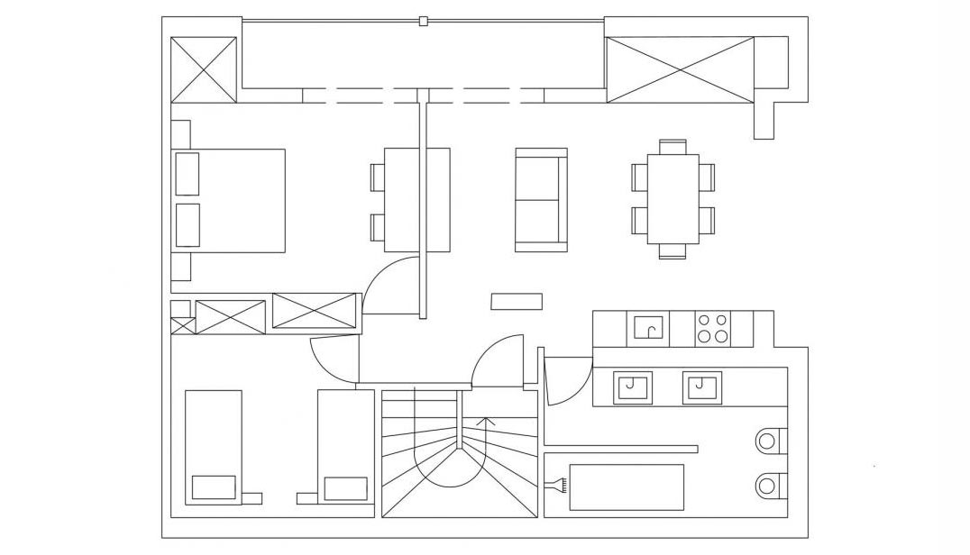 Skizze Dachwohnung